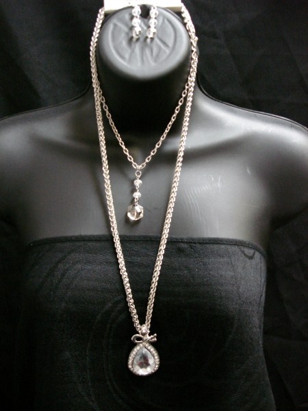 Center Stone Long Chain Set